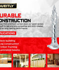 Heavy Duty Pocket Hole Screws Size 10, 3 Inch, 120 Pack, Silver Square Drive Wood Screws For Construction And DIY Builds