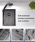 Stainless Steel Sink Grids Set of 2, 13 x 11-5/8 Inches, Protective Kitchen Rack, rust-resistant finish, rear drain protection.