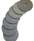 6 Inch Wet Diamond Polishing Pads 7 Step Set With Flexible Velcro Backing 3mm Thick Heavy Duty Pro Grade Discs for marble and stone