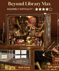 DIY Book Nook Kit For Dollhouse Lovers 3D Wooden Puzzle Bookend And Bookshelf Insert Decor With LED Light Miniature Nook Build