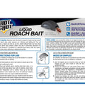Hot Shot Ultra Liquid Roach Bait instructions showing application and usage for Fast Acting Liquid Roach Bait 6 Pack.