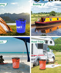 No Sweat Snap On Portable Toilet Seat For 5 Gallon Buckets Camping Pail Cover at beach, camping, boating, and road trip settings.