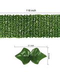 Artificial Ivy Privacy Fence Screen 118 By 39.4 Inches For Outdoor Walls And Garden Decor, Realistic Faux Ivy Leaves detail view