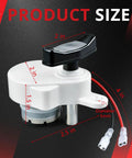Replacement Silent RV Roof Vent Motor for K6010 Series with dimensions labeled on a black background