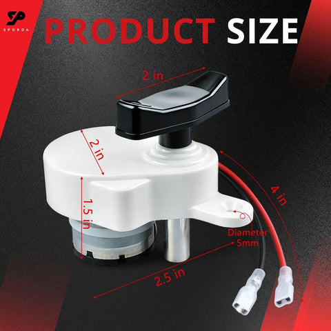 Replacement Silent RV Roof Vent Motor for K6010 Series with dimensions labeled on a black background