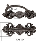 Heavy Duty 2 Pack 5.46 Inch Dark Brown Cast Iron Barn Door Handles Rustic Vintage Gate Fence Outdoor Garage Closet Cabinet Drawer Pulls Sturdy Rust Resistant Long Lasting With Retro Charm