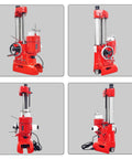 220V Cylinder Boring And Honing Machine For Auto Repair, Precision Engine Machining Tool with red structure from various angles