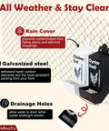 Grit And Oyster Shell Feeder Combo No Spill Weatherproof Heavy Duty Design with view window and rain cover wall mounted display