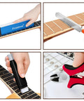 Guitar Setup And Repair Toolkit with fret leveling beam, crowning file, cleaning tool, and wire cutter for DIY enthusiasts