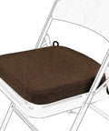 2 Inch Thick Memory Foam Chair Cushion For Folding Chairs With Ties, Non Slip Dining Pad For Indoor Use, Comfy Cushioned Support