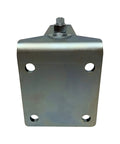 Sliding Gate Guide Post Rollers 3 Inch Black L Bracket Mount With Rear Adjustable Bracket And Double Hard Nylon Rollers front view