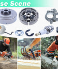3/8 Inch 7 Tooth Sprocket Clutch Drum Oil Pump Kit For MS290 MS310 MS390 Chainsaws With Worm Gear Spark Plug Replacement Parts