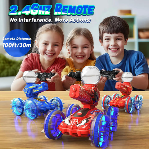 Kids playing with Amphibious Remote Control Car With Water Gun 3 In 1 Waterproof RC Car Boat for Kids Pool Beach Backyard Fun.