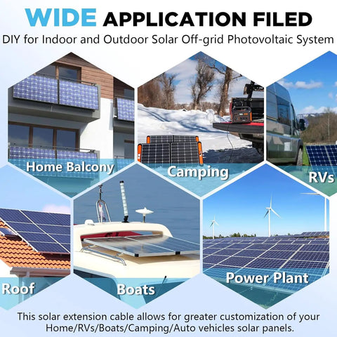 Badass 10 Awg Solar Extension Cable 15 Feet Long crafted from pure tinned copper used in various off-grid solar applications.
