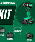 Cordless 18V Impact Driver Sub-Compact Brushless kit with 1/4 In Hex, includes charger and two 2.0Ah batteries