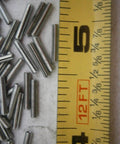 Roll Pins One Sixteenth By Three Eighths Inch Copper Zinc Plated Beryl Finish Pack Of Twenty Five with measuring tape