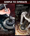 Use of 16-Piece Blind Hole Collet Bearing Race And Seal Puller Kit with Slide Hammer and Counterstay