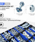 2600 Piece Bolt And Nut Hardware Assortment Kit With 64 Sizes Of Bolts Nuts Screws And Washers, DIY Friendly, 3 Tier Storage