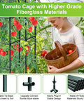 All-in-One Raised Garden Bed Planter Box With Trellis, 71 Inch Self-Watering Tomato Planter with fiberglass materials shown