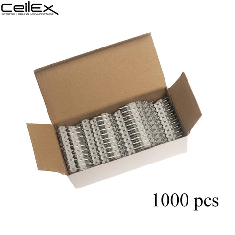 Open box showing 1000 Pack Collated Concrete Nails 1 Inch 25mm For Cordless Nailer GX Series Compatible Ultra Hard Carbon Steel.