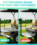 Universal Golf Cart Rear Seat Grab Bar And Safety Rail Handle For EZGO Club Car Yamaha TXT DS in open and closed positions