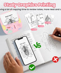 Super Slick Mini Sticker Printer And Quick Photo Maker, Pocket Sized Portable Inkless Device for study graphics printing on notes.