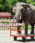 Heavy Duty 4 Inch Caster Wheels With Dual Lock Brakes 2400 Lb Capacity Set Of 4 Non Marking Rubber Tires under an elephant.