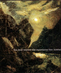 Abstract album cover featuring a mountainous landscape under a dramatic sky, titled "the land beyond the mountains/don howland."