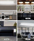 Under Cabinet Lights With Plug That Dim From 3000K To 6500K, 1500 Lumens, 15W, installed in kitchen, garage, shop, office