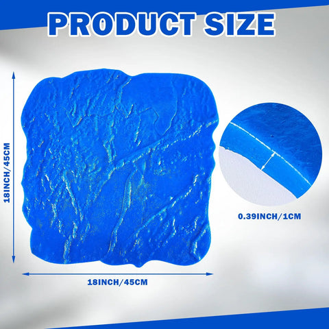 1 Piece Concrete Stamp Mat Set For Texturing, Durable Polyurethane Stamp Skin, 18 by 18 Inches, Stone Tile Texture