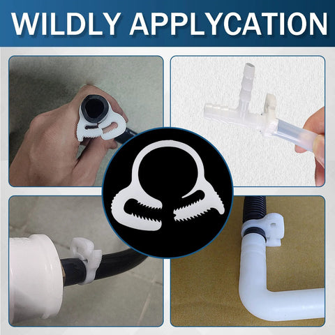 Twenty Piece Heavy Duty Double Snap Grip Nylon Hose Clamps Set With Ratcheting Adjustable Clamps for Silicone and Vinyl Tubes