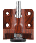 Heavy Duty Adjustable Furniture Leveling Feet for Cabinets and Wardrobes Brown Plastic Leg Levelers with Wood Grain Finish