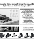Diagram of 10 Pieces 48 Inch 1220mm 2020 V Slot Aluminum Extrusion Profiles European Standard Anodized Silver with specifications