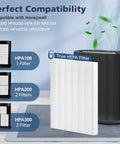 6 Pack HRF-R3 HEPA Replacement Filter For HPA300 HPA200 HPA100 HPA090 HPA5300 Series displayed with compatible air purifiers