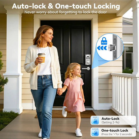 Slick Keyless Entry Deadbolt Smart Lock Delivering 100 Guest Codes And Backup Keys For Front Door Straightforward Install Tight Security Shield Weather Proof Touchscreen Interface