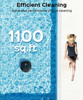 A1 Robotic Pool Cleaner With Dual Layer Filtration And Powerful Suction 130 Minute Runtime Cordless Pool Vacuum in a pool