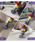Mini Motorized Vacuum Brush Head For Dyson V7 V8 V10 V11 V15 cleaning car, carpet, sofa, mattress; pet hair removal attachment.