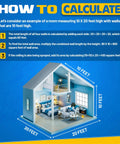 How to calculate wall area for Heavy Duty Spray Foam Insulation With Rapid Hardening Expanding Sealant 12 Pack Of 26.46 Oz Cans.