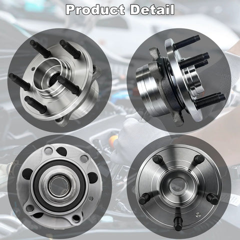 Beefed Up Pair Of Front Or Rear Wheel Hub And Bearing Assemblies 512460 for Ford Explorer 2011 Through 2019 and Interceptor 2013 Through 2019