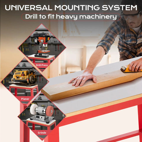 Heavy Duty Rolling Tool Platform With Smooth Glide Casters Universal Mobile Work Bench Stand For Drill Press And Miter Saw Setup Up To Seven Hundred Pounds Capacity Garage Shop Dog Upgrade with drill press and wood working.