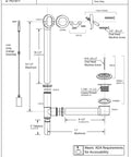 Specification sheet for Beefed-Up Beehive Grid Bath Waste With Matte Black Finish, 1-1/2 In Brass Tubular Drain Assembly, D324-62.