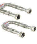 DIY Friendly Tankless Water Heater Isolation Valve Kit for Three Quarter Inch Plumbing with stainless steel flexible water line