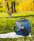 Yacht Insulated Cooler Backpack With Leakproof Waterproof Soft Cooler Bag for outdoor picnic, forest setting.