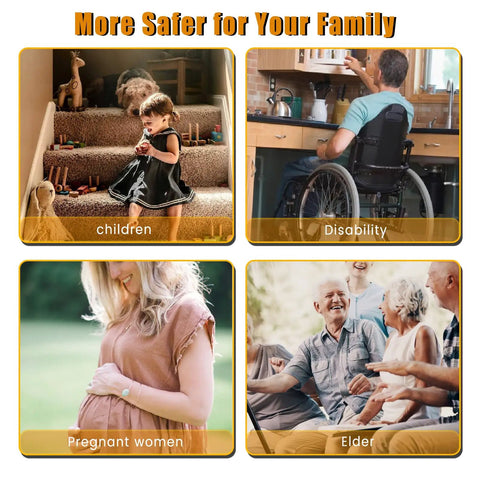 Indoor Stair Wood Handrail Kit 2ft Non Slip Pine Railing Complete Rail System for diverse family safety use