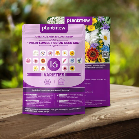 Wildflower Seed Mix For Pollinator Gardens: 16 Heirloom Perennial Varieties With Over 200,000 Seeds In A 4oz Pack, A Real Pollinator Party For Bees, Butterflies, And Birds, High Germination For Indoor Or Outdoor Planting