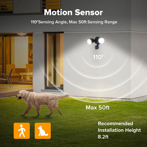 Badass Dual Head Motion Activated Led Floodlight Delivering A Sick 2000 Lumen Glow With Zero Hassle Installation And Heavy Duty Ip54 Weatherproof Protection For Your Backyard Or Driveway Black