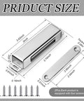 Two Pack Magnetic Door Catch 150lb Heavy Duty Stainless Steel Cabinet Magnets with dimensions and screws shown