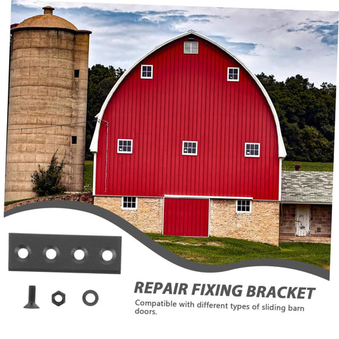Sliding Barn Door Hardware Track Connector Kit For Easy No Fuss Installation With Heavy Duty Track Connector And Flat Mending Plate