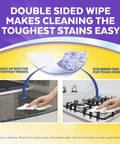 Dual Action Disinfecting Wipes For Quick Cleanups On Any Surface, Antibacterial Scrubbing Wipes With Citrus Scent, 75 Count