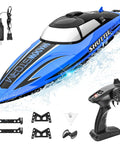 Rad High Speed RC Boat For Pool Lake And Salt Water Remote Control Toy With 32 KPH Top Speed 370S Brushed Motor Battery